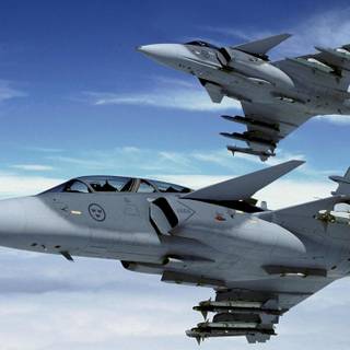 Saab JAS 39 Gripen 4k wallpaper