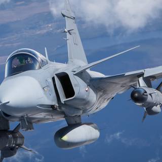 Saab JAS 39 Gripen 4k wallpaper