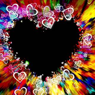 Heart aesthetic desktop wallpaper