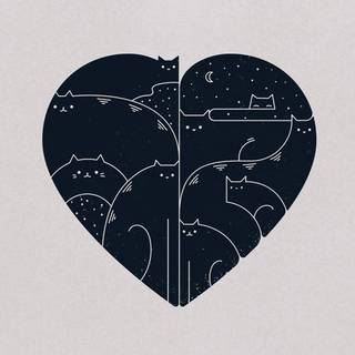 Heart aesthetic desktop wallpaper