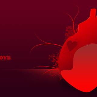 Heart aesthetic desktop wallpaper