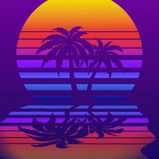 Synthwave mobile wallpaper