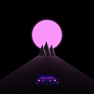 Synthwave mobile wallpaper