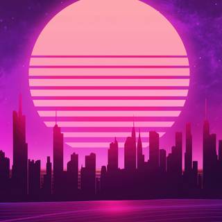 Synthwave mobile wallpaper