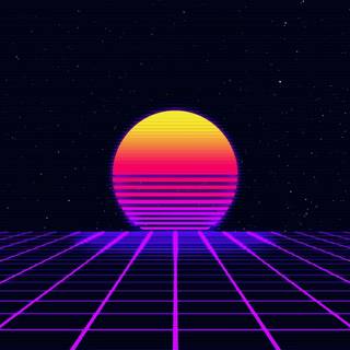 Synthwave mobile wallpaper