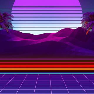 Synthwave mobile wallpaper