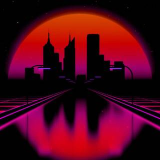 Synthwave mobile wallpaper