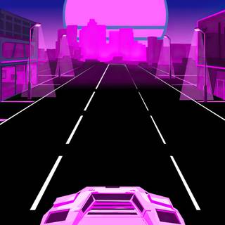 Synthwave mobile wallpaper
