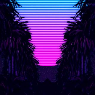 Synthwave mobile wallpaper