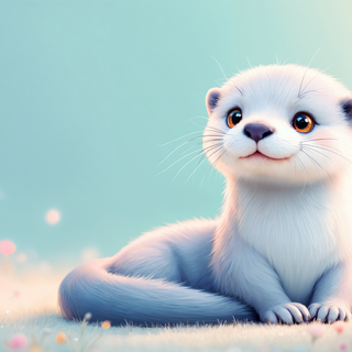 Cartoon otter wallpaper