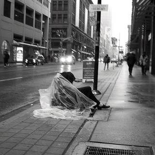Homeless man wallpaper