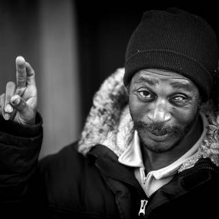 Homeless man wallpaper