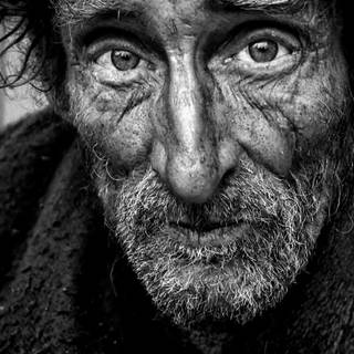 Homeless man wallpaper