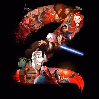 Star Wars Visions Lah Kara and Ethan wallpaper