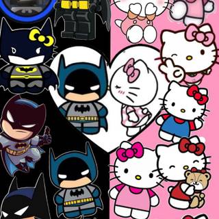 Hello Kitty Batman wallpaper