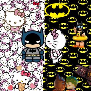 Hello Kitty Batman wallpaper