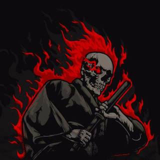 Samurai skull wallpaper