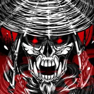 Samurai skull wallpaper