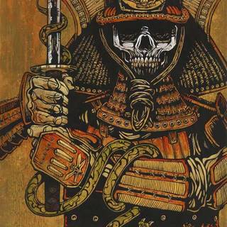 Samurai skull wallpaper