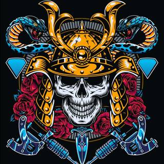 Samurai skull wallpaper