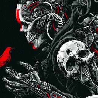 Samurai skull wallpaper