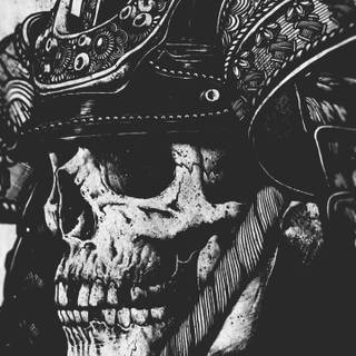 Samurai skull wallpaper