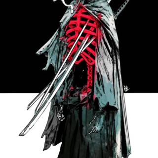 Samurai skull wallpaper