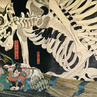 Samurai skull wallpaper