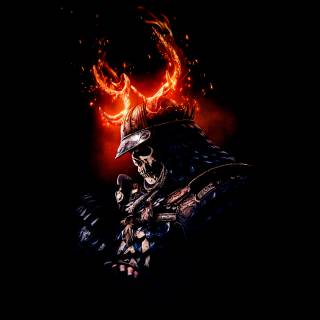 Samurai skull wallpaper