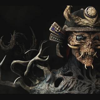 Samurai skull wallpaper