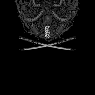 Samurai skull wallpaper