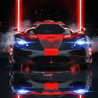 Black red car wallpaper