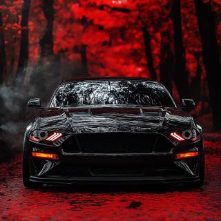 Black red car wallpaper
