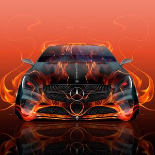 Black red car wallpaper