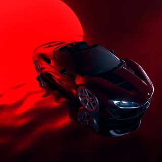 Black red car wallpaper