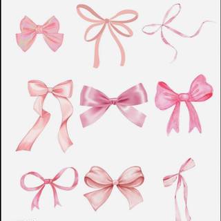 Pink coquette with bows wallpaper