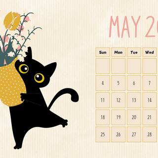 May 2025 calendar wallpaper