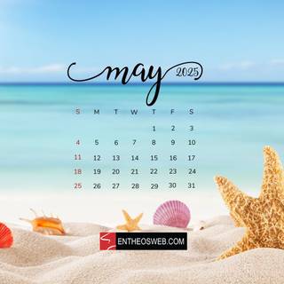 May 2025 calendar wallpaper