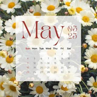 May 2025 calendar wallpaper