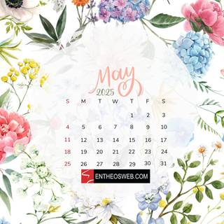 May 2025 calendar wallpaper