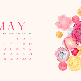 May 2025 calendar wallpaper