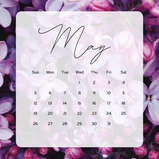 May 2025 calendar wallpaper