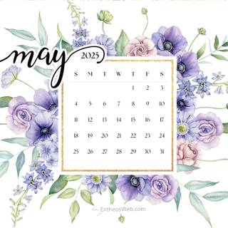 May 2025 calendar wallpaper