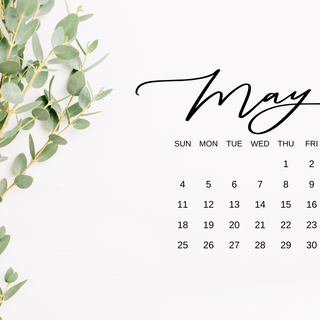 May 2025 calendar wallpaper