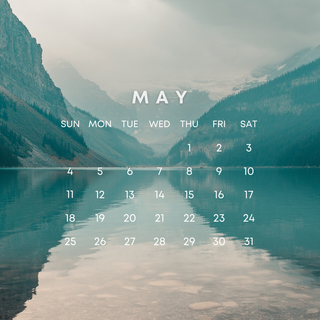 May 2025 calendar wallpaper