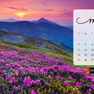 May 2025 calendar wallpaper