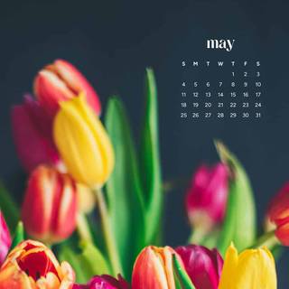May 2025 calendar wallpaper