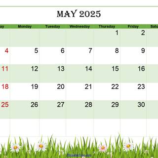 May 2025 calendar wallpaper