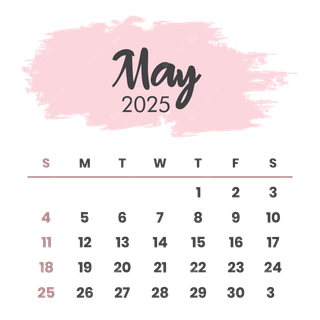 May 2025 calendar wallpaper