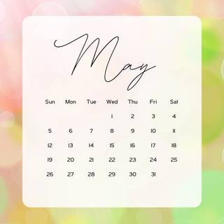 May 2025 calendar wallpaper